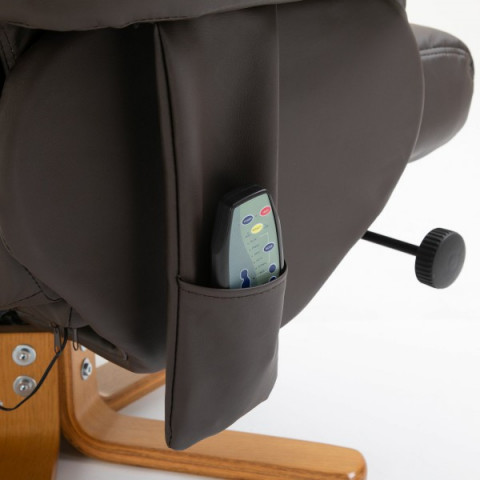 Masážní televizní křeslo Scott s podnožkou | hnědé č.7