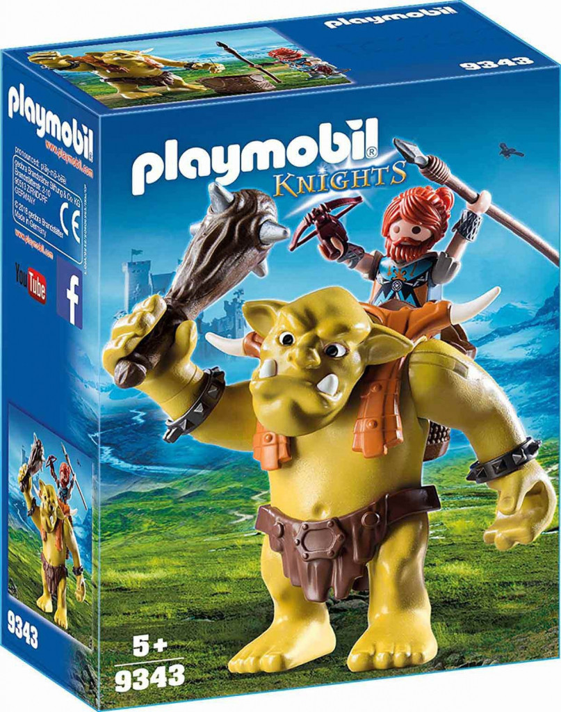 Levně Playmobil Playmobil 9343 Obří Troll s batohem pro trpaslíka