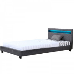 Čalouněná postel Verona s LED osvětlením 120 x 200 cm | tmavě šedá č.3