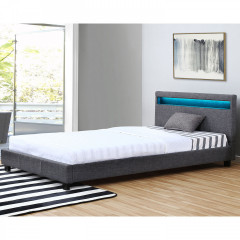 Čalouněná postel Verona s LED osvětlením 120 x 200 cm | tmavě šedá č.1