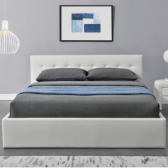 Čalouněná postel Marbella 140 x 200 cm | bílá č.3