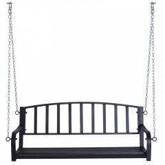 Zahradní závěsná lavička kovová | černá č.3