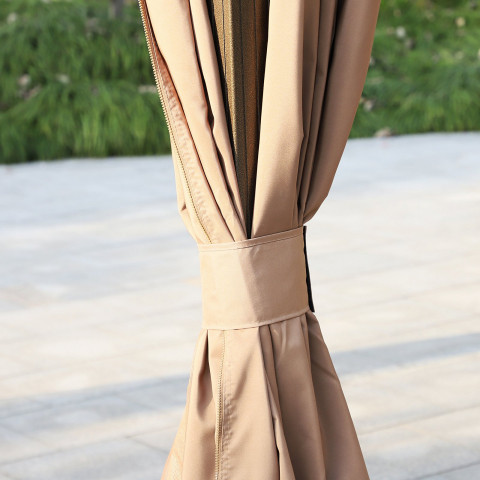 Luxusní zahradní altán s pevnou střechou 4 x 3 x 2,8 m | bronzový č.11