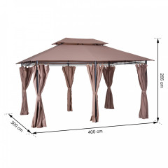 Luxusní zahradní altán 3x4 m | hnědý č.3