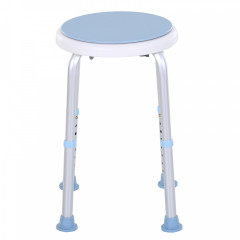 Otočná kulatá stolička do sprchy | modro-bílá č.2