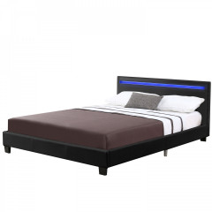 Čalouněná postel Verona s LED osvětlením 120 x 200 cm | černá č.3