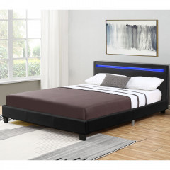 Čalouněná postel Verona s LED osvětlením 120 x 200 cm | černá č.1