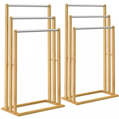 Stojanový držák na ručníky 46 x 24 x 84 cm bambus | 2 kusy č.2