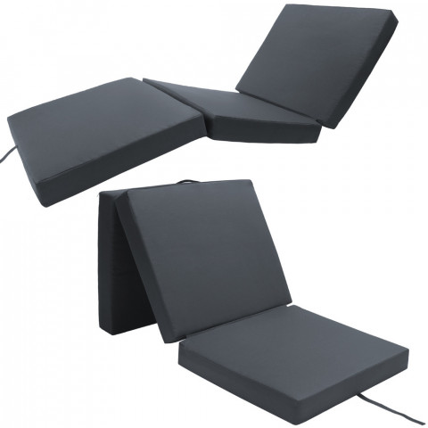 Skládací matrace 190 x 70 x 10 cm | antracit č.2