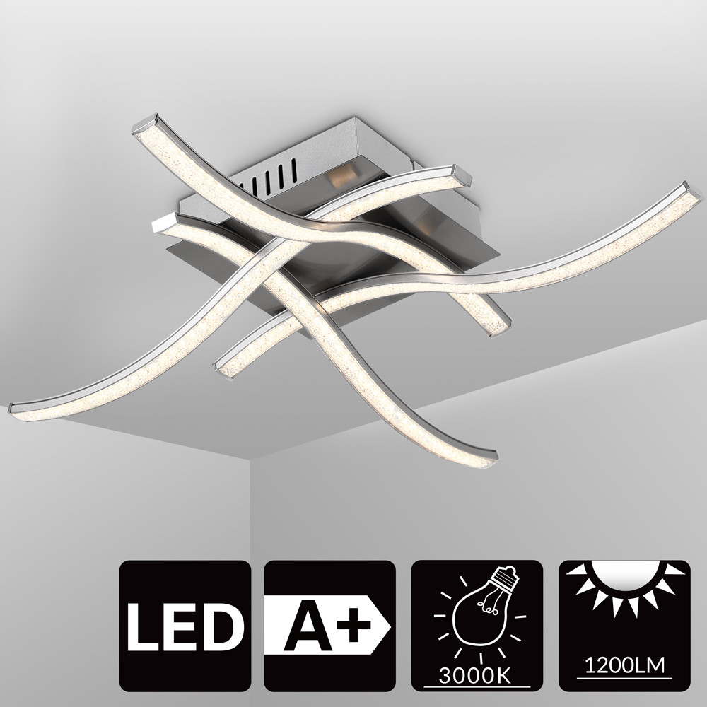 Goleto Designové stropní LED osvětlení Tigull | 46 x 46 x 10 cm