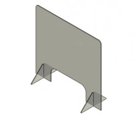 Ochranná přepážka z plexiskla | 600 x 600 x 4 mm č.2