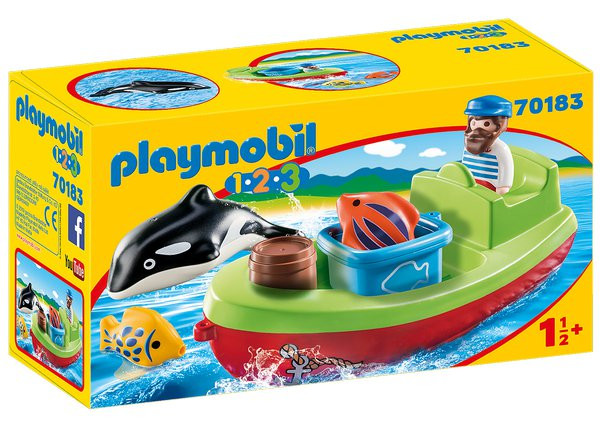 Playmobil Playmobil 1.2.3 70183 Rybář s loďkou