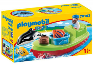 Playmobil 1.2.3 70183 Rybář s loďkou č.1