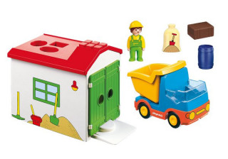 Playmobil 1.2.3 70184 Vyklápěcí auto s garáží č.2