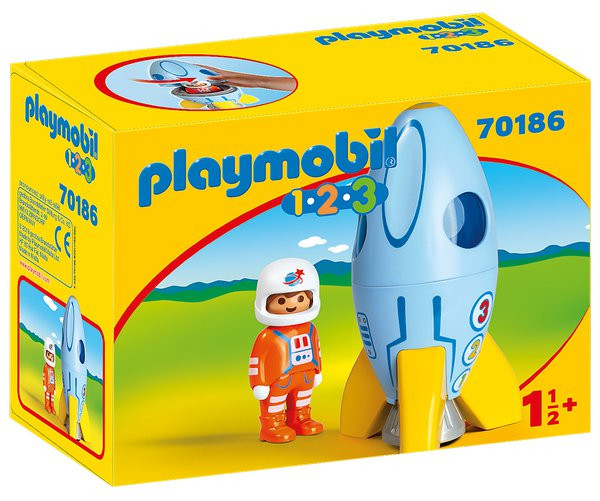 Playmobil Playmobil 1.2.3 70186 Astronaut s raketou