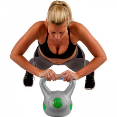 Kettlebell činka MOVIT 3 kg | šedo-modrá č.2