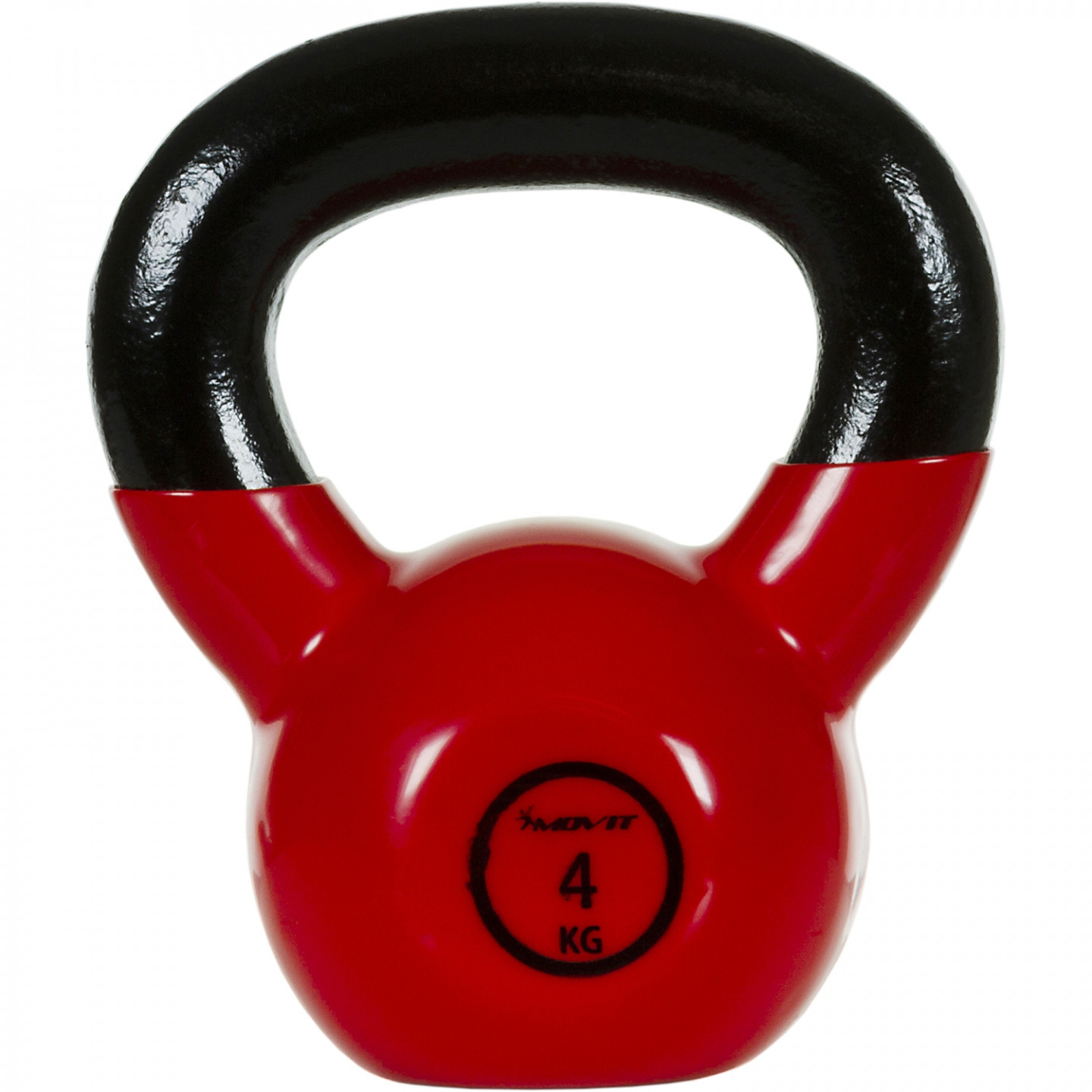 Kettlebell činka MOVIT 4 kg | černo-červená