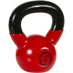 Kettlebell litinová činka MOVIT 4 kg | černo-červená č.2