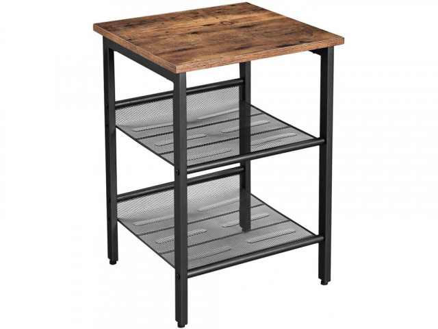 Rustikální odkládací stolek s policemi | 40 x 40 x 55 cm č.2