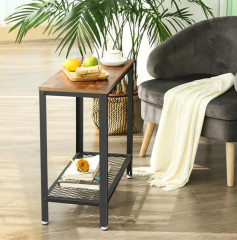 Rustikální obdélníkový stolek s policí | 60 x 30 x 60 cm č.2