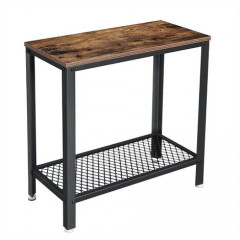 Rustikální obdélníkový stolek s policí | 60 x 30 x 60 cm č.1