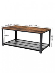Rustikální konferenční stolek | 106,2 x 60,2 x 45 cm č.3