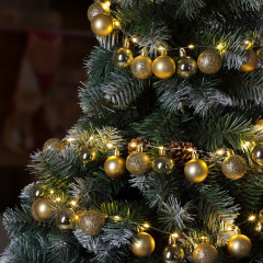 Vánoční LED řetěz koule zlaté 2 m | teplá bílá 40 LED č.3