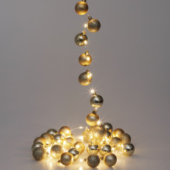 Vánoční LED řetěz koule zlaté 2 m | teplá bílá 40 LED č.1