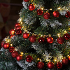 Vánoční LED řetěz koule červené 2 m | teplá bílá 40 LED č.3