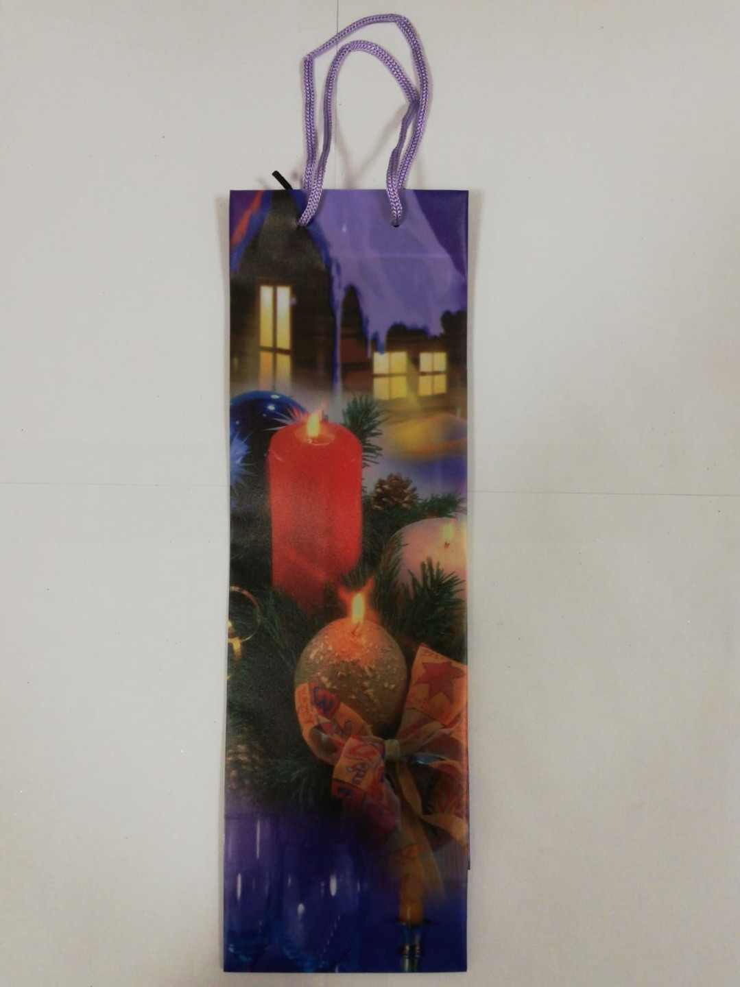 Goleto Dárková taška na víno se svíčkami 37 x 11,5 x 8 cm | 5 kusů