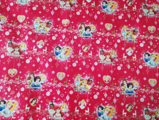 Balicí papír růžový s princeznami 2m x 70cm | 4 kusy