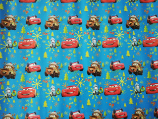 Balicí papír modrý McQueen 2m x 70cm | 4 kusy č.1