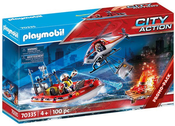 Playmobil Playmobil 70335 Hasiči s helikoptérou a člunem