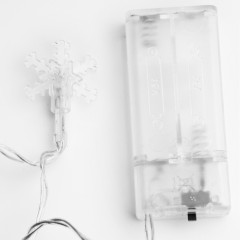Vánoční LED řetěz sněhové vločky modré 30 cm | 20 LED č.3