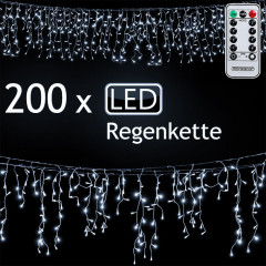 Vánoční LED řetěz déšť 5 m | studená bílá 200 LED č.2