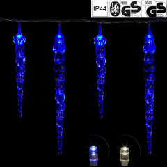 Vánoční LED řetěz rampouchy 5,5 m | modrá 40 LED č.2