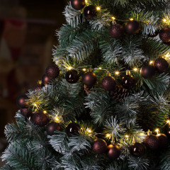 Vánoční LED řetěz koule hnědé 2 m | teplá bílá 40 LED č.3