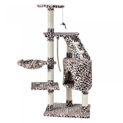 Škrabadlo pro kočky 118x50x40 cm | leopardí vzor č.1