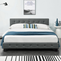 Čalouněná postel Manresa 140 x 200 cm | šedá č.2