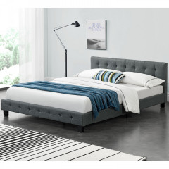 Čalouněná postel Manresa 140 x 200 cm | šedá č.1