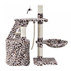 Škrabadlo pro kočky 118x50x40 cm | leopardí vzor č.3