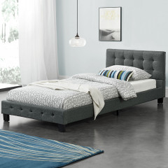 Čalouněná postel Manresa 90 x 200 cm | šedá č.2