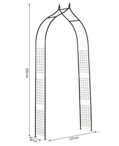 Zahradní oblouk na růže | 250 x 30 x 114 cm č.3