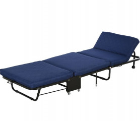 Skládací postel 184 x 65 x 26 cm | modrá č.3