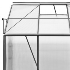 Boční hliníkový polykarbonátový skleník se základnou 3,65 m³ | 192 x 127 x 202 cm č.3