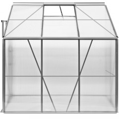 Boční hliníkový polykarbonátový skleník se základnou 3,65 m³ | 192 x 127 x 202 cm č.2