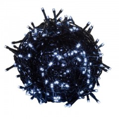 Vánoční LED osvětlení 20 m | studená bílá 200 LED | zelený kabel č.2