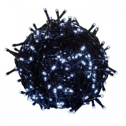 Vánoční LED osvětlení 20 m | studená bílá 200 LED | zelený kabel č.2