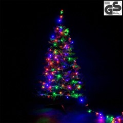 Vánoční LED osvětlení 60 m | barevné 600 LED | zelený kabel č.3