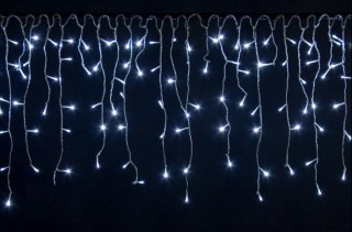Vánoční LED řetěz déšť 15 m | studená bílá 600 LED č.3
